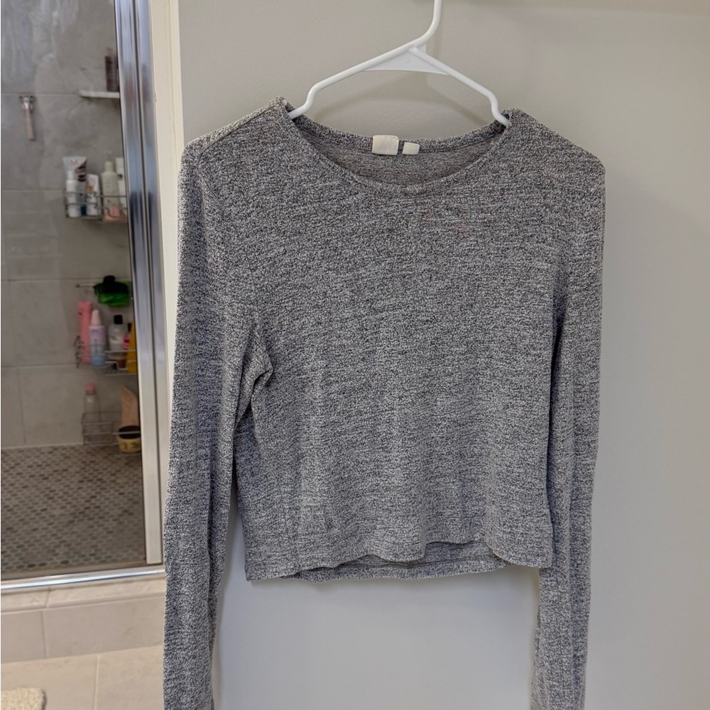 GAP Heather Gray Long Sleeve Tee